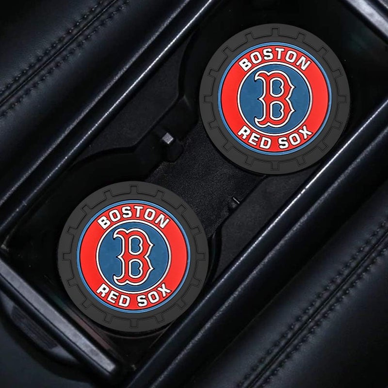 EMIJOY Red Sox Car Cup Holder Coasters for Baseball Fans,Boston Red Sox Car Coasters for Vehicle Drink Holder,Baseball Stuffs Cup Holder Insert,Souvenir/Gifts for Fans,2.75'' - Image 5